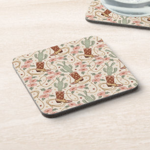 Porta-copo Bota de Cowboy Retro Boho Ocidental Cacto & Floral