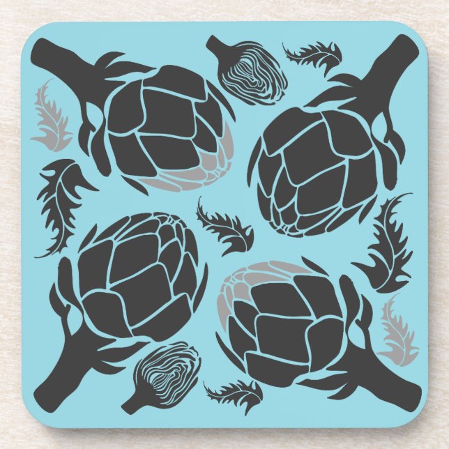 Porta-copo Botanical Artichoke Art Home Decor (Frente)