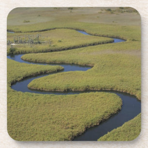 Porta-copo Botswana, África. Vista aérea do rio Okavango.