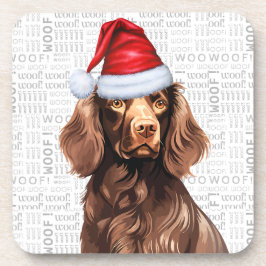 Porta-copo Boykin Spaniel Dog Woof Word Art Holiday