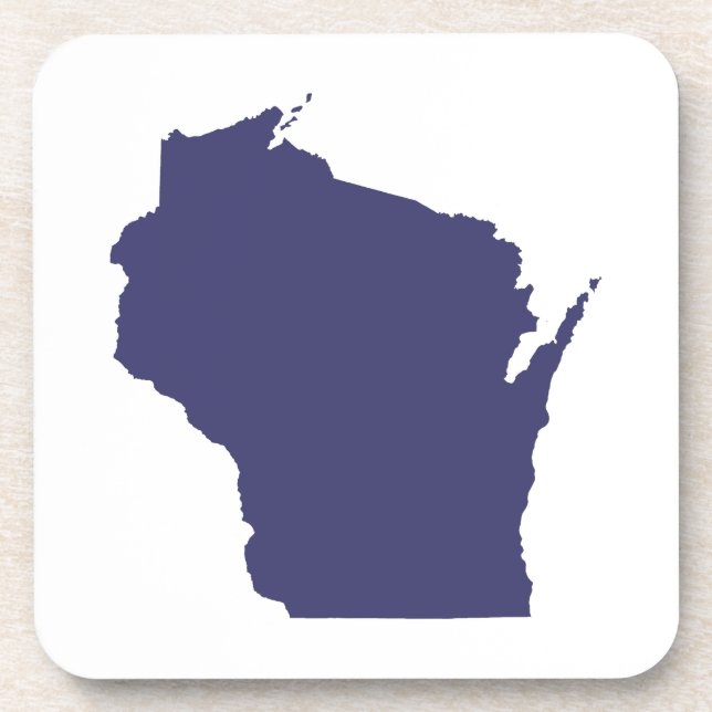 Porta-copo Branco e Azul Wisconsin (Frente)