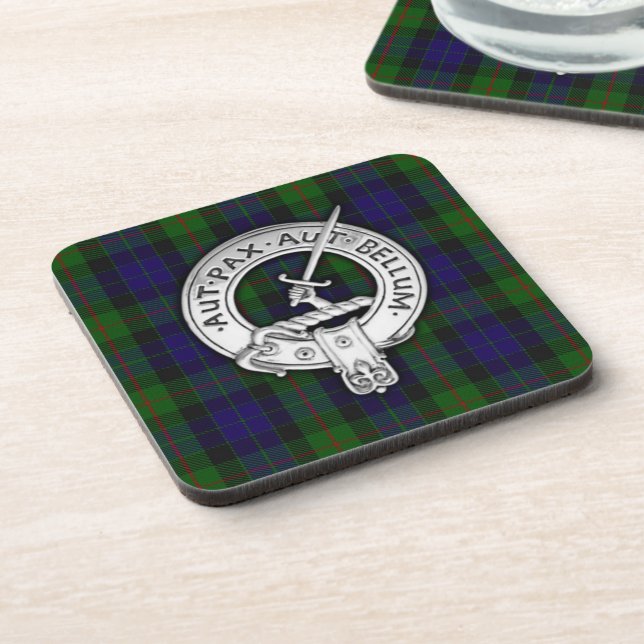Porta-copo Brasão e Tartan do Clã Gunn (Left Side)