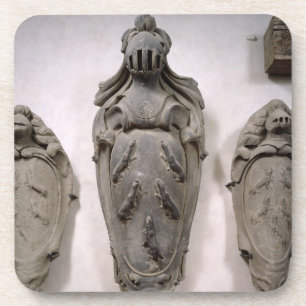 Porta-copo Brasões da família de Vecchietti (pedra)