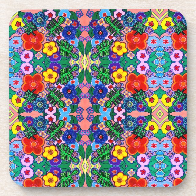 Porta-copo Bright Abstrato Flower Art (Frente)