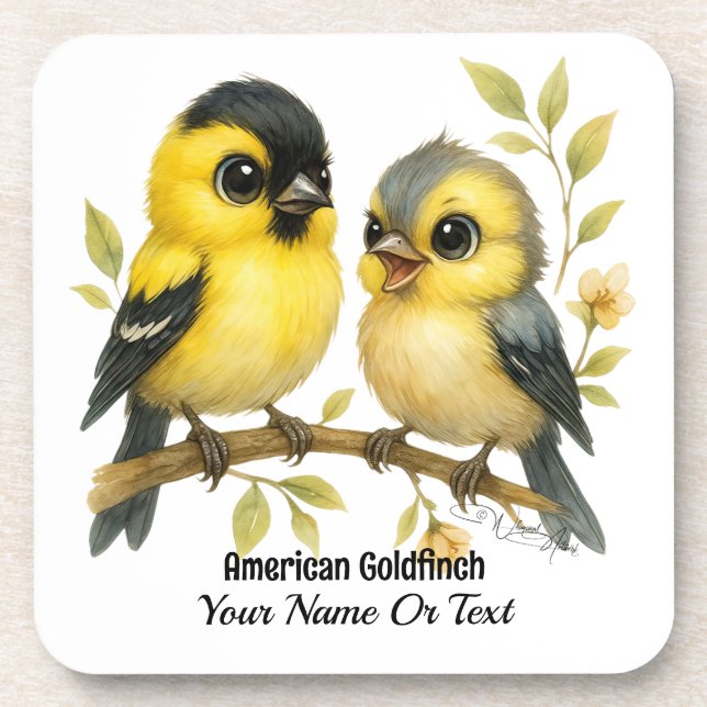 Porta-copo Brilhante American Goldfinch (Frente)