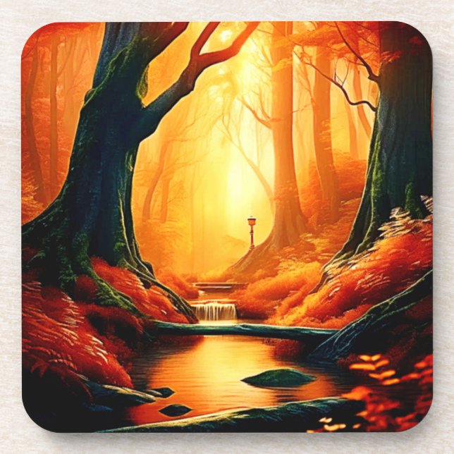 Porta-copo Brilho de Ouro da Floresta Encantada (Frente)