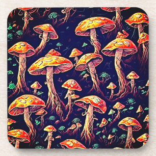 Porta-copo Brilho na Magia Escura: Cogumelo Bioluminescente