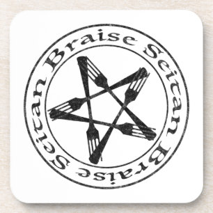 Porta-copo Brise Seitan Vegan Pentagram (versão escura)