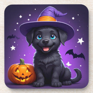 Porta-copo Bruxa de Chapéu de Cachorrinho Fofo Halloween 🐶