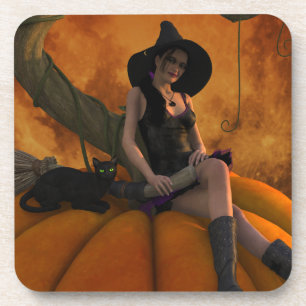 Porta-copo Bruxa e Gato na Pumpkin Gigante