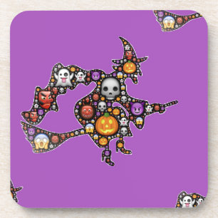 Porta-copo bruxa emoji