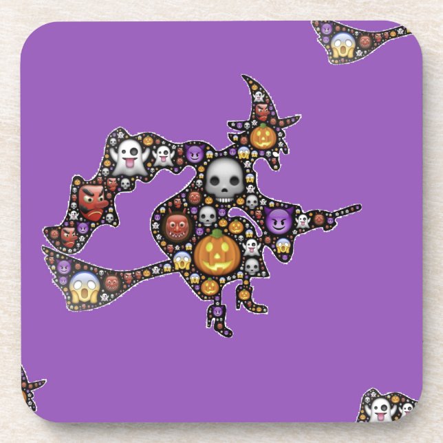 Porta-copo bruxa emoji (Frente)