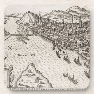 Porta-copo Buda e praga Besieged pelos cristãos em 1602,