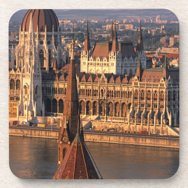 Porta-copo Budapest, Hungria, Rio Danúbio, Parlamento (Frente)