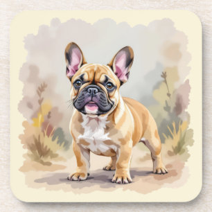 Porta-copo Bulldogue Francês Marrom Claro-Adorável Cachorro F