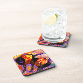 Porta-copo Bumble Bumble Floral Vermelho Amarelo Roxo