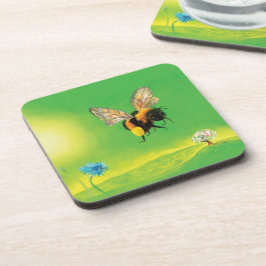 Porta-copo Bumblebee voando sobre o campo