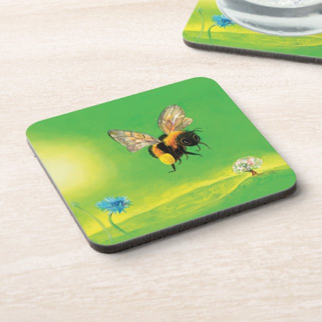 Porta-copo Bumblebee voando sobre o campo (Left Side)