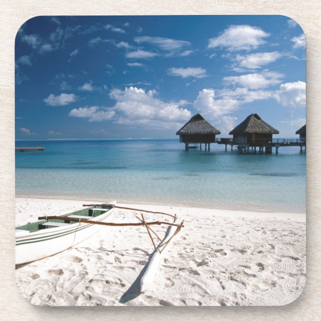Porta-copo Bungalows da praia Motu Toopua (Frente)