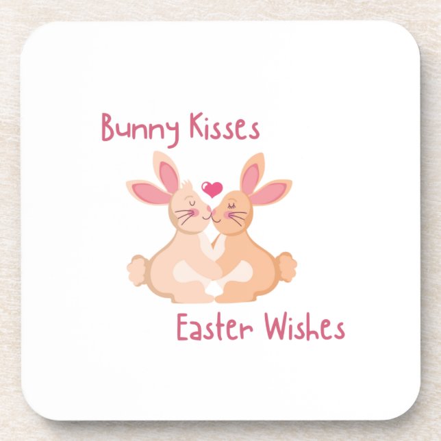 Porta-copo Bunny Kisses, Páscoa deseja (Frente)