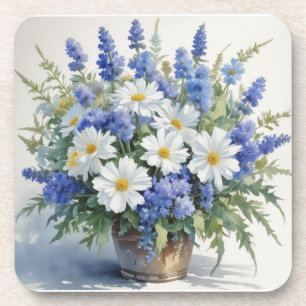 Porta-copo Buquê de Flores Elegante Aquarela