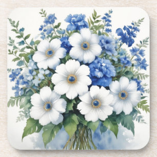 Porta-copo Buquê de Flores Elegante Aquarela