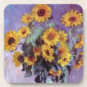 Porta-copo Buquê de Girassóis por Claude Monet, Vintage Art