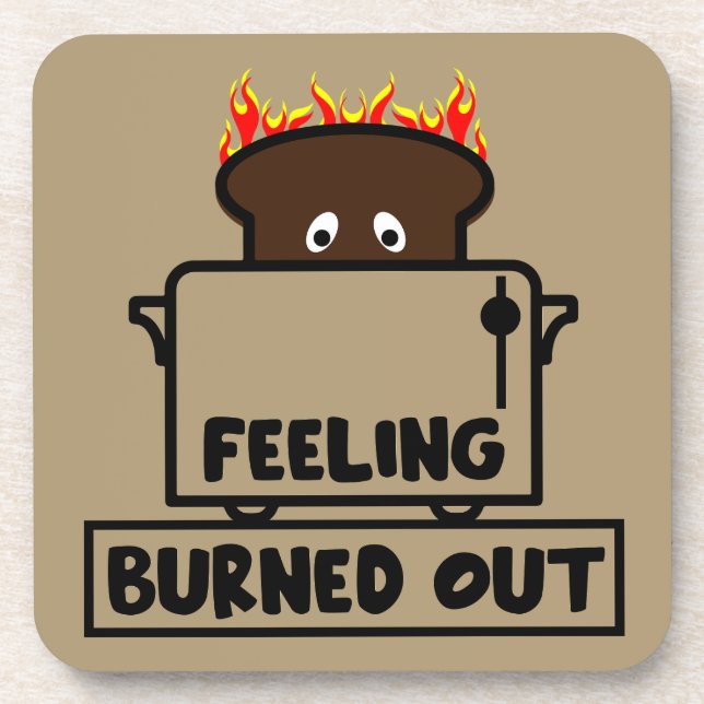 Porta-copo Burnout de Trabalho (Frente)