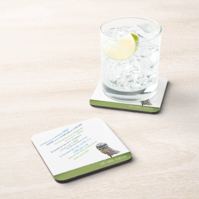 Porta-copo Burrowing portas copos da coruja (Lado Direito)