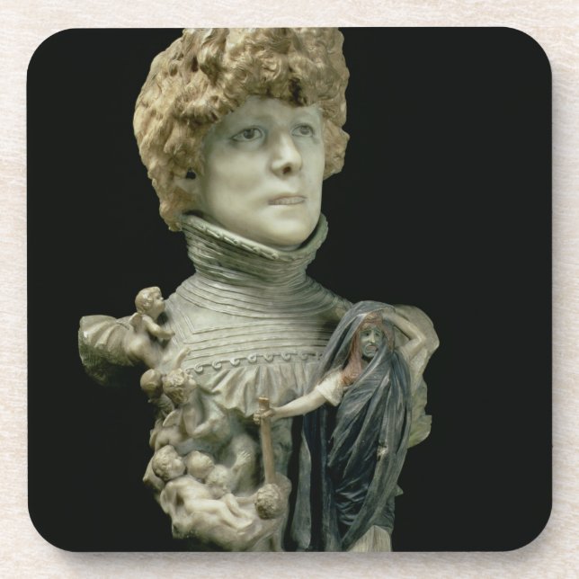 Porta-copo Busto do retrato de Sarah Bernhardt (1844-1923) (Frente)