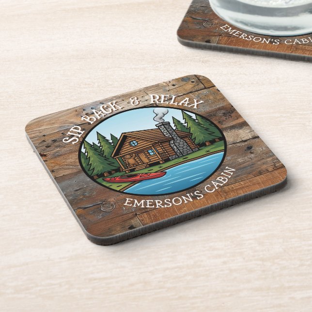 Porta-copo Cabana Personalizada para Relaxar e Beber (Left Side)