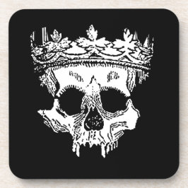 Porta-copo Cabeça de esqueleto assustadora sobre uma porta co