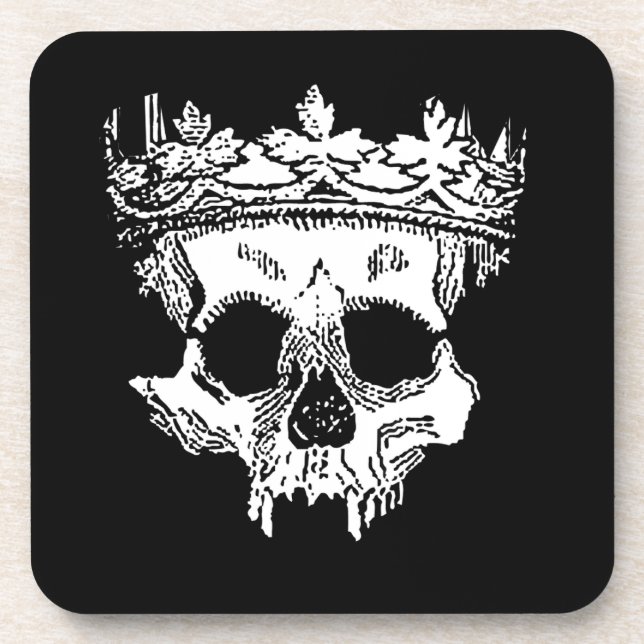 Porta-copo Cabeça de esqueleto assustadora sobre uma porta co (Frente)