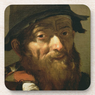 Porta-copo Cabeça de um ancião, detalhe de retrato de um M