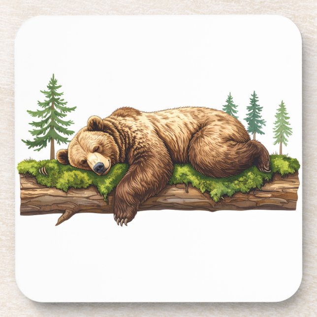 Porta-copo Cabina e Lodge do Urso Rústico (Frente)