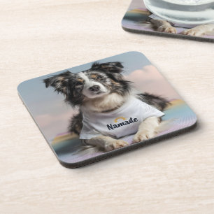 Porta-copo Cachorro Cachorro em Camisa "Namaste" em um Ioga M