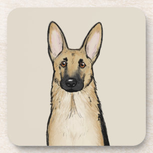 Porta-copo Cachorro-claro e German shepherd preto Pet Art