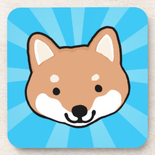 Porta-copo Cachorro de Desenho Animado Shiba Inu Estrela Azul