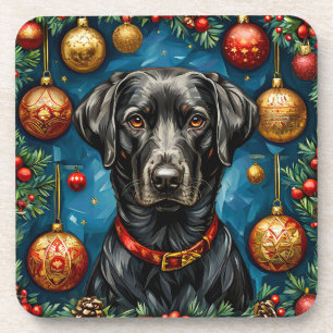 Porta-copo Cachorro de Natal fofo