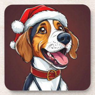 Porta-copo Cachorro de Natal fofo