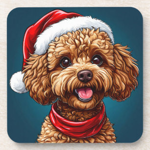 Porta-copo Cachorro de Natal fofo