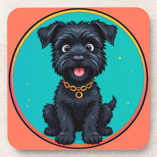 Porta-copo Cachorro Engraçado Ilustração Digital Colorida