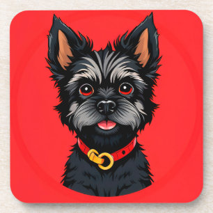 Porta-copo Cachorro Fofo Com uma Coleira Colorida
