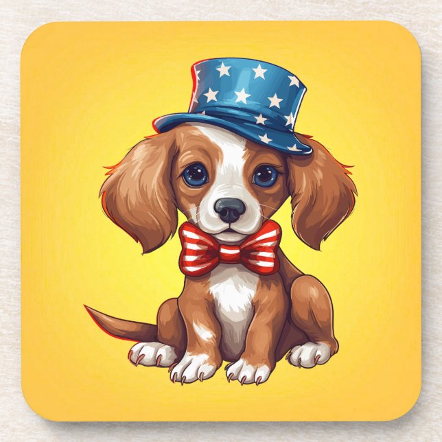 Porta-copo Cachorro Fofo de 4 de Julho-71008 (Frente)
