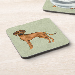 Porta-copo Cachorro Marrom Fofo Rhodesian Ridgeback Com Nome