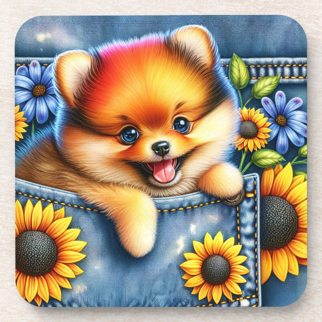 Porta-copo Cachorro no bolso (Frente)