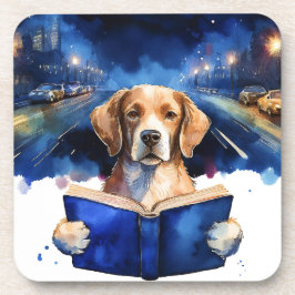 Porta-copo Cachorro Sóbrio Lendo Grande Livro de Recuperação
