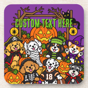 Porta-copo Cachorros Assustadores Fofos Halloween Roxo Plásti