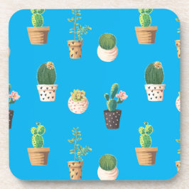 Porta-copo Cacto Suculento do Deserto Verde em Potes