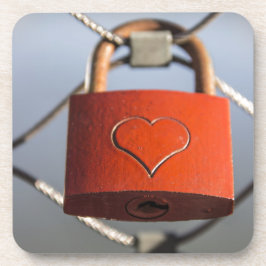 Porta-copo Cadeado de Coração de Amor